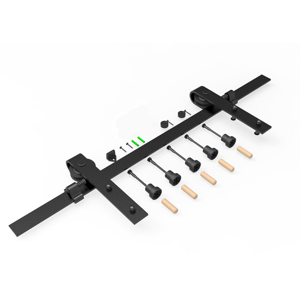 6.6 FT Heavy Duty Sliding Barn Door Hardware Track Kit for 36"~40" Single Door