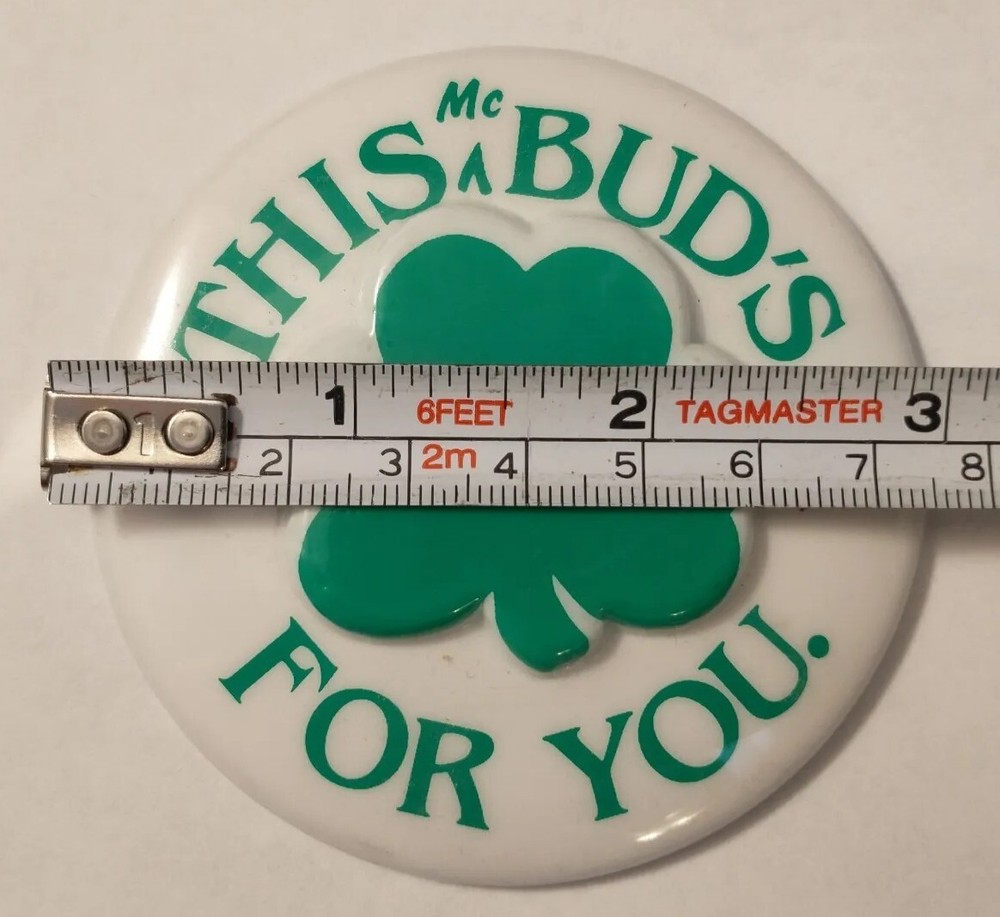 Vintage Budweiser Saint Patrick's Day Button