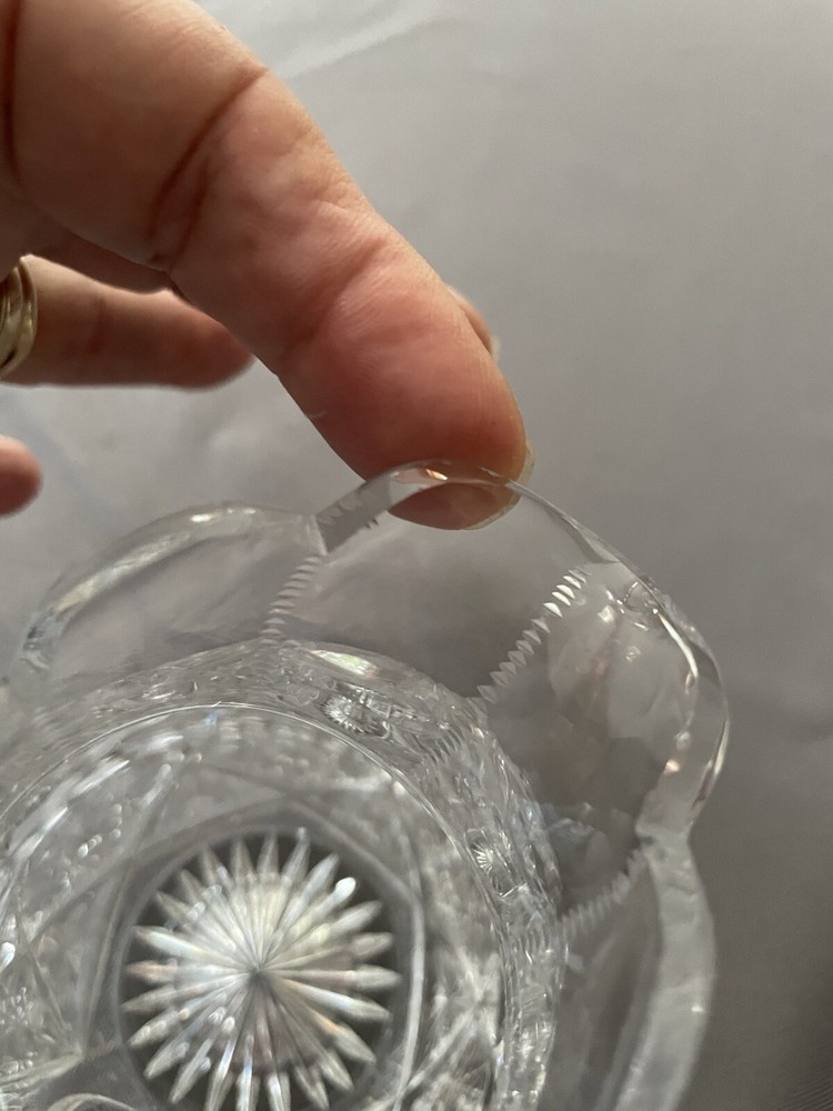 ABP Cut Glass Tall Creamer / Small Jug/ Small syrup