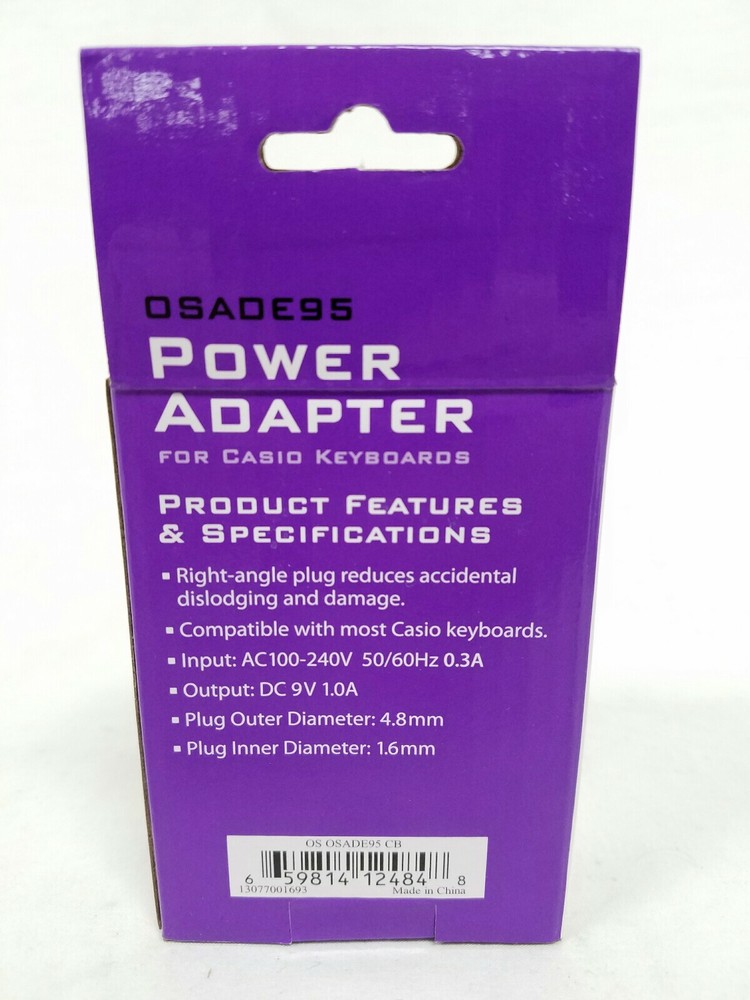 On-Stage OSADE95 Power Adapter Replacement for Casio Keyboards New