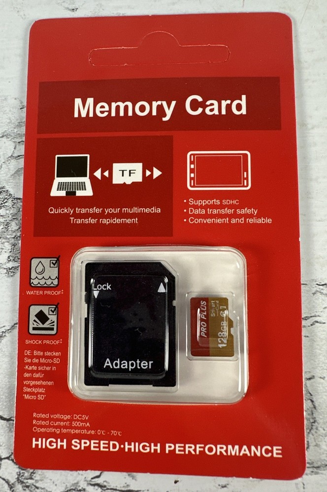 128 GB SD CARD with SD Adapter