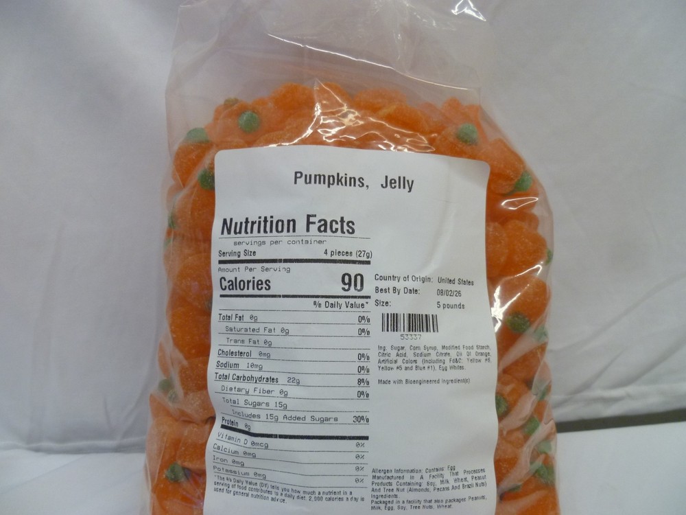 Fall Jelly Pumpkin Candy- 5 lb bag