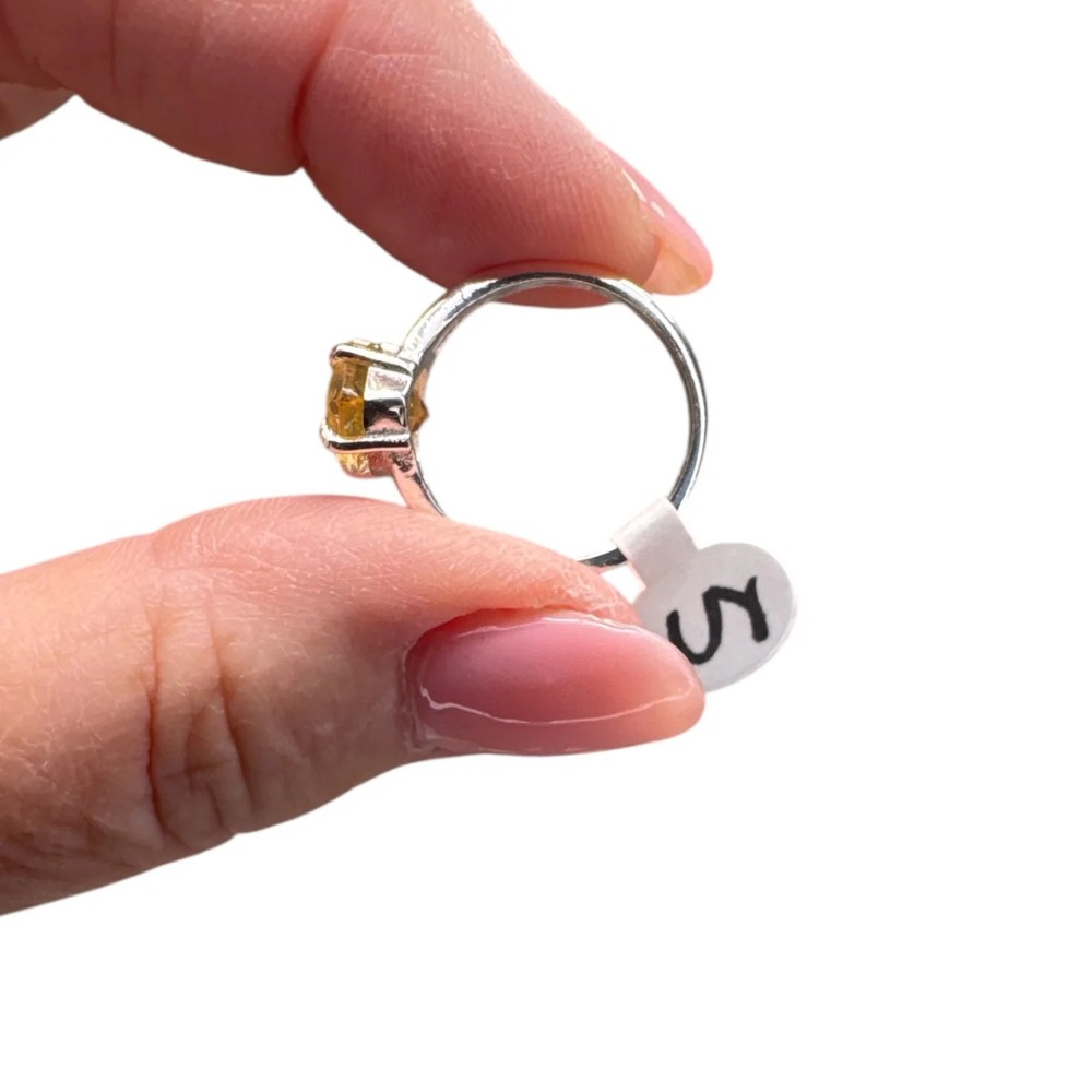 Citrine Solid 925 Sterling Silver Ring 5