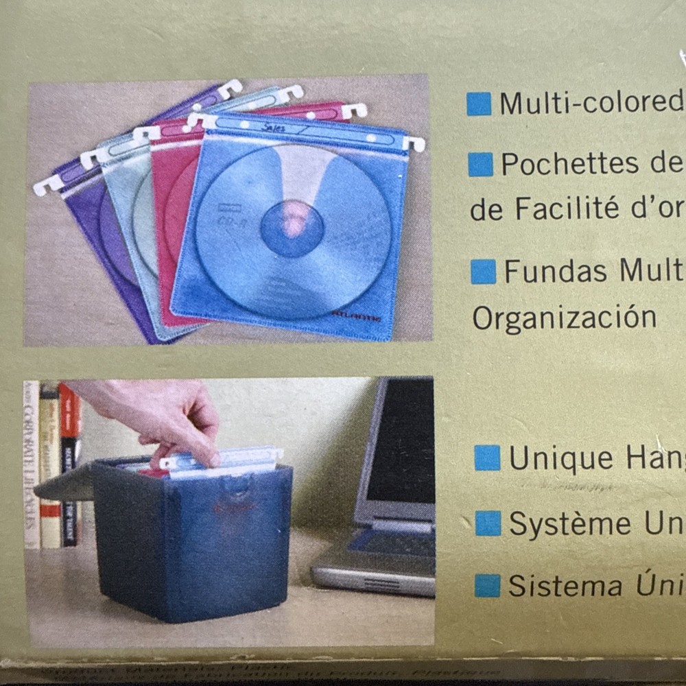 Atlantic 80 Disc File Cube Hardcase CD /DVD / Blu-ray Storage NOS