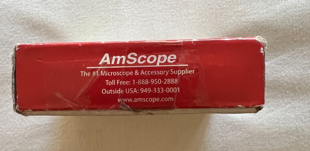 AmScope 71 Pre-Cleaned Microscope Slides Ground Edges-1 x 3 in-Open Box