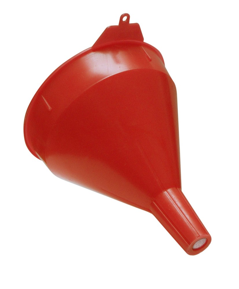 WirthCo 32002 Red Safety Funnel with Screen/Strainer for 2 Quart,