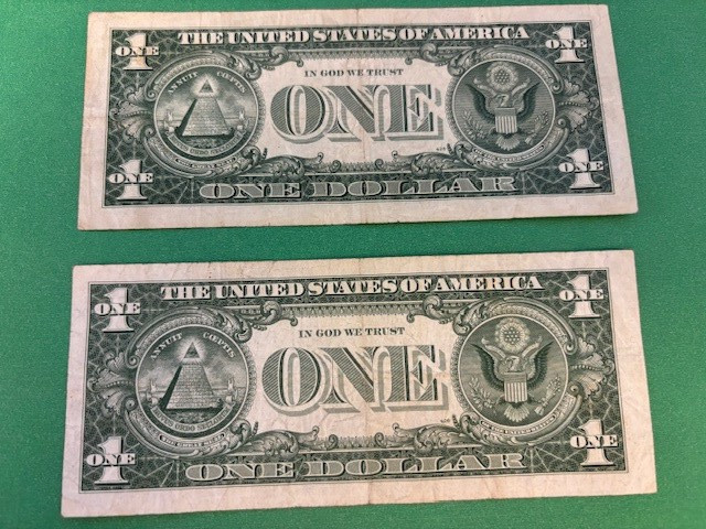 1957B $1 Silver Certificates (2)