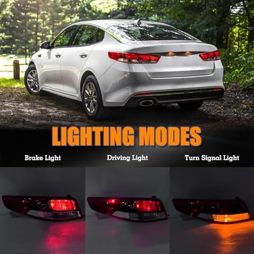 Left Halogen Tail Light Assembly Compatible With 2016-2020 Kia Left Driver Side