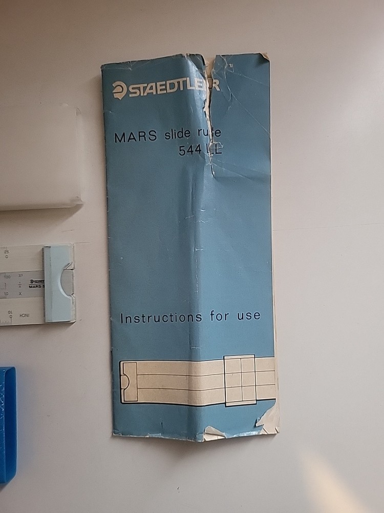 Staedtler Mars Slide Rule 544 LL Plus case See description