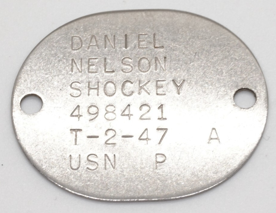 Post WWII 1947 Navy Naval Dog Tag T-2-47