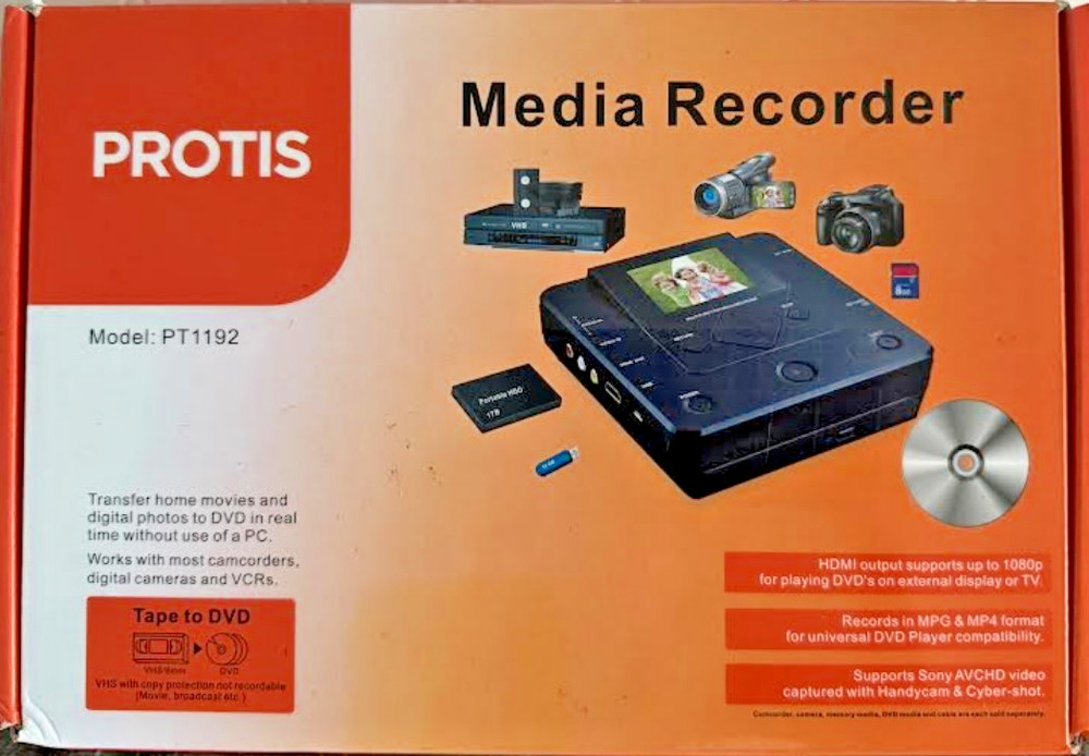 PROTIS Multi-function Media Recorder PT1190  *New*  *Opened Box*