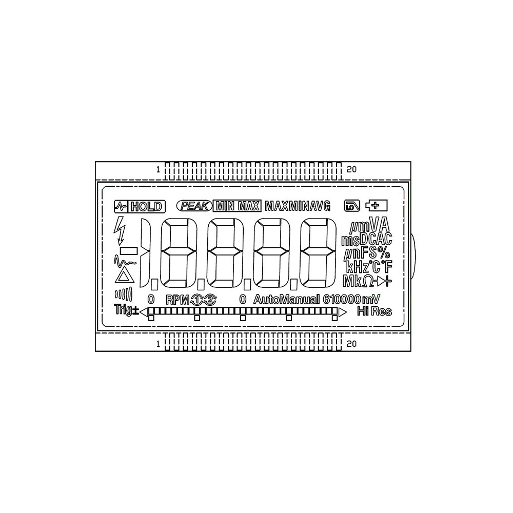 Display 2065213 for FLUKE 87V, 88V, 83V Digital Multimeter Repair