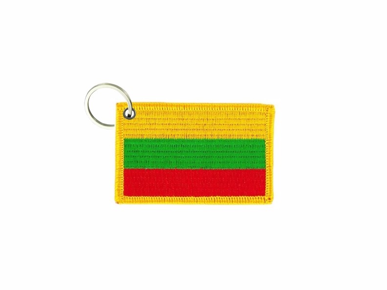 Key Ring Keys Key Embroidered Badge Patch Badge Flag Lithuania