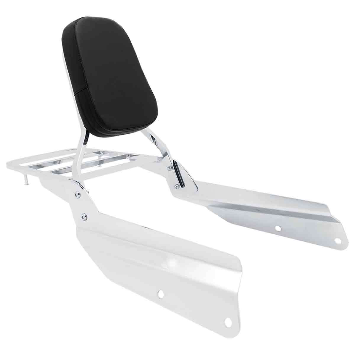 Rear Sissy Bar Backrest With Luggage Rack Pad Honda VTX 1300 1800 N R S T 02-09