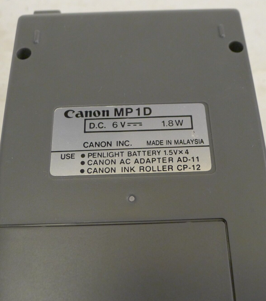 Canon MP1D Palm Printer Calculator - Print Error