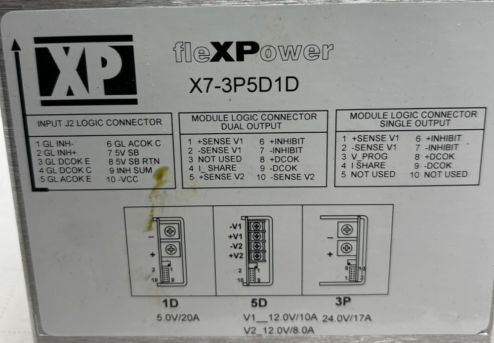 XP FleXPower X7-3P5D1D INDUSTRIAL POWER SUPPLY, MODULE LOGIC CONNECTOR 🎯