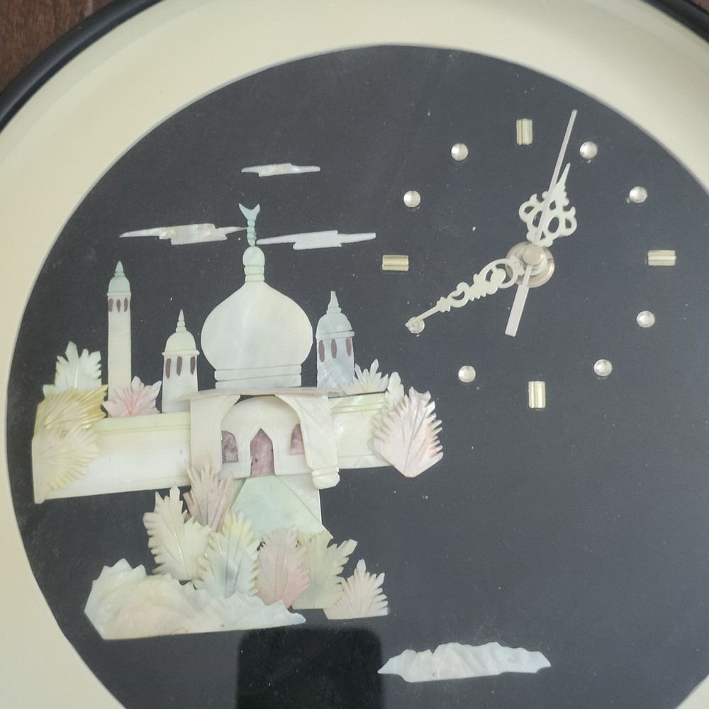 Vintage Mosque Wall Clock - WORKING (NO BACK COVER)
