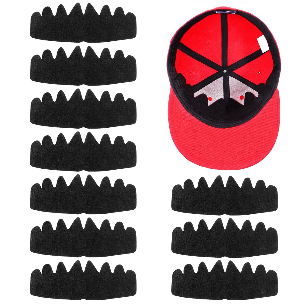 10 PCS Black Baseball Caps Inserts, Flexible Washable Hat Shaper Insert Reusable