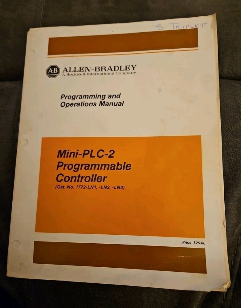 Allen Bradley Programming and Operations Manual, Mini-PLC Programmble Controller