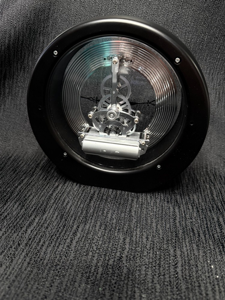 Black Interactive Gear Desktop Clock 7 inch