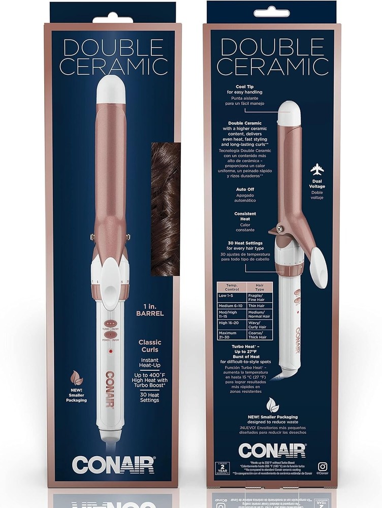 Conair Double Ceramic 1'' Barrel Classic Curls