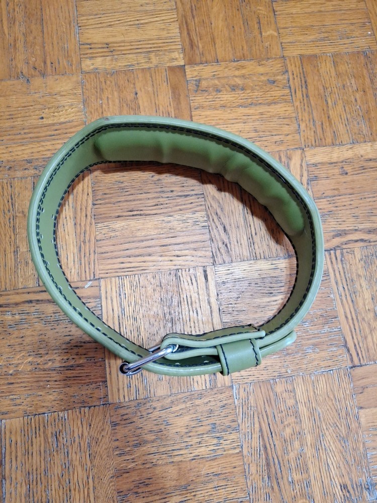 Uppper Weightlifting Belt Green Leather