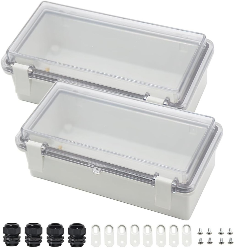 Junction Box ABS Plastic Dustproof Waterproof IP65 Electrical Boxes Hinged Shell