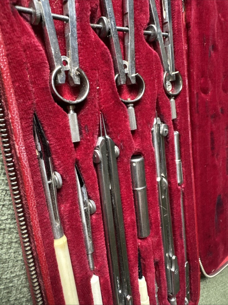 Compass Set ‘matric’ German Made In Case Complete Set O907