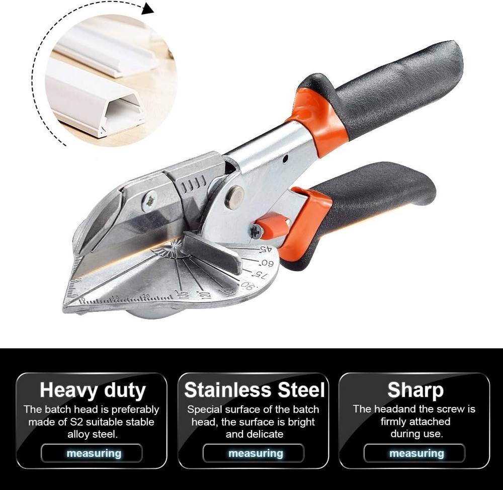 Classic Polished Miter Shear Cutter - Ambidextrous Design for Versatile Use