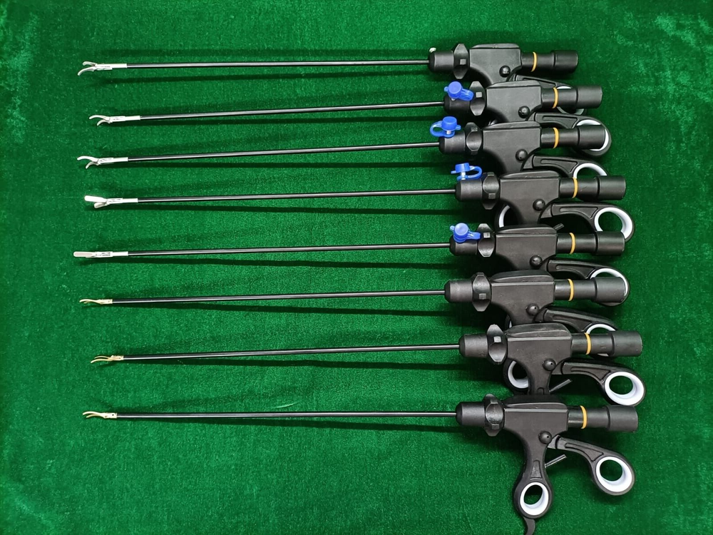8pc Laparoscopic Bipolar Forceps & Sealer Cutter 5mmx330mm Reusable Instruments