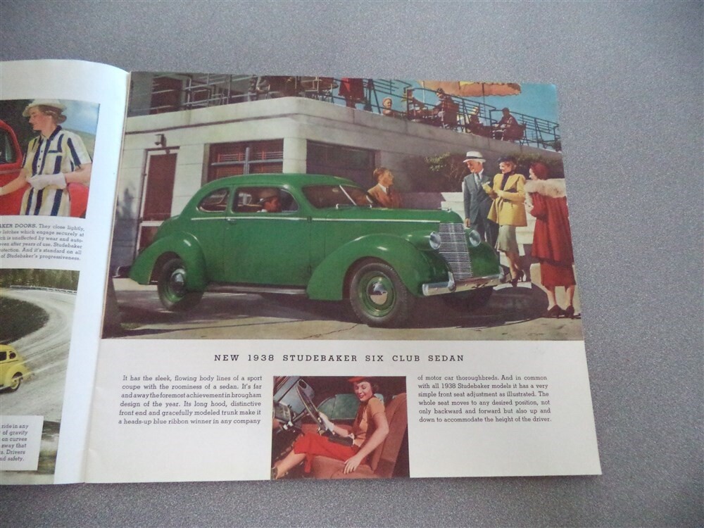 1938 Studebakers Color Sales Brochure Catalog
