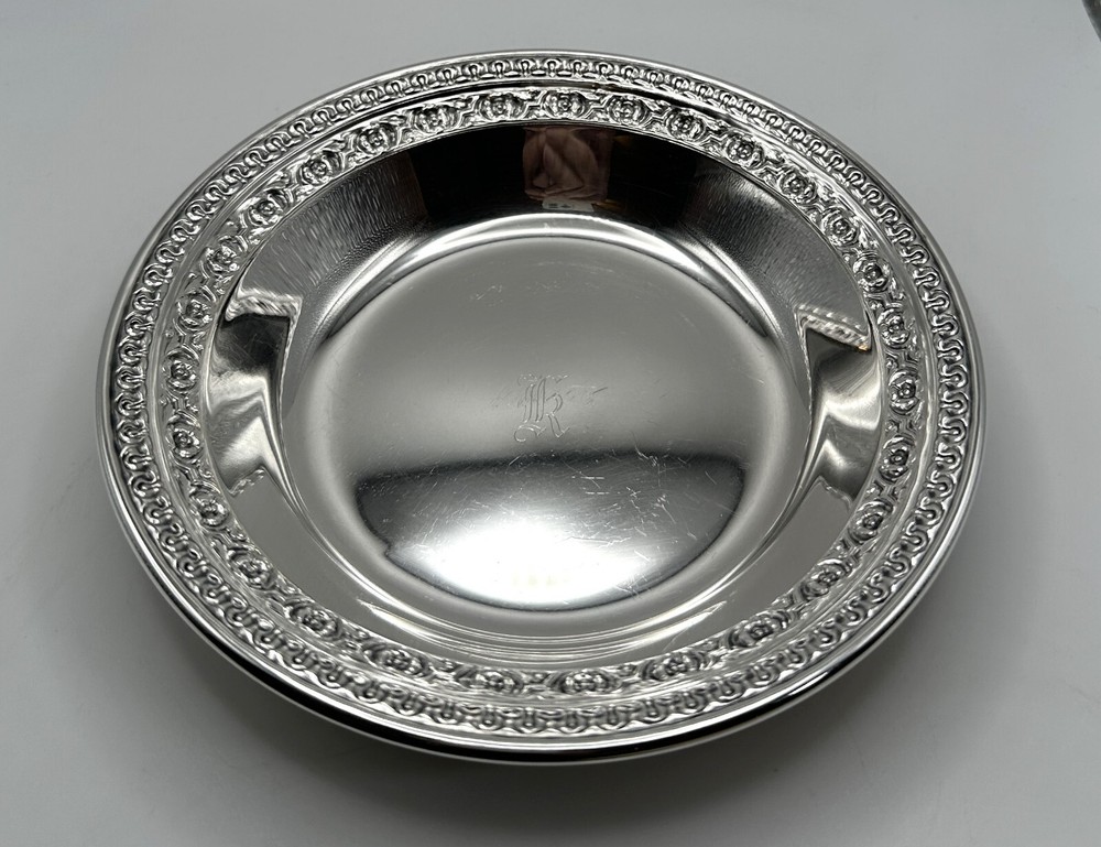 Reed & Barton No. 1203 Silverplate 6" Bon Bon Bowl Monogramed