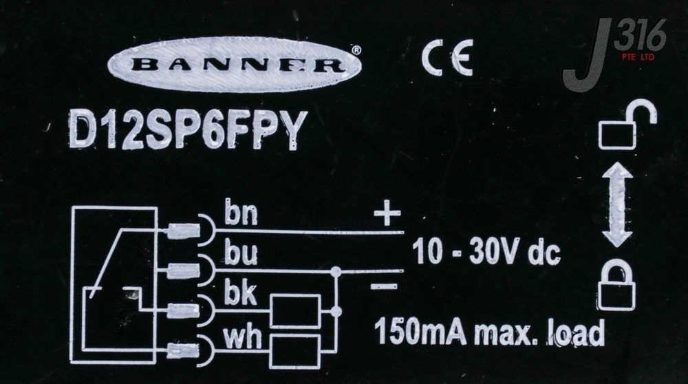 13983 BANNER OPTIC SENSOR, LAM 833-810618-015 D12SP6FPY