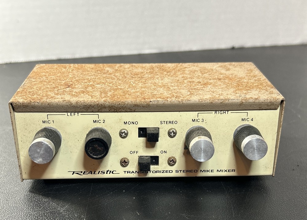 Realistic Transistorized Stereo Mike Mixer (untested)