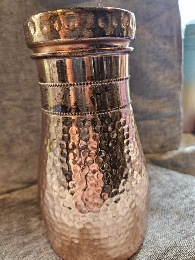 Hammered Copper Jar with Lid