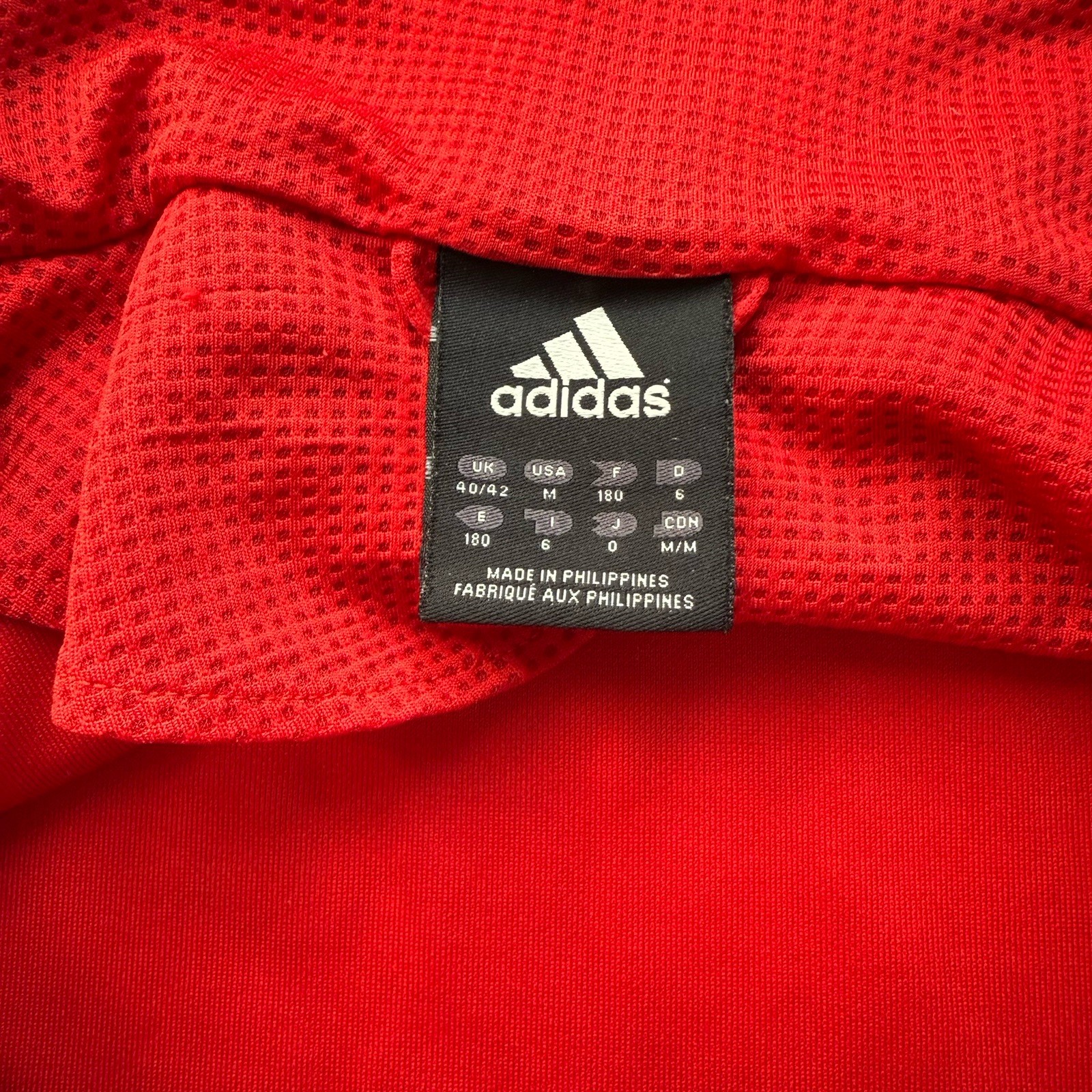2000s Adidas Red Training Track Jacket Full Zip Athletic Mens Medium Climalite