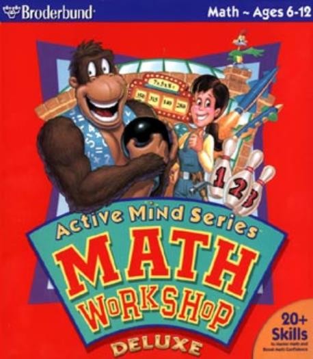 Math Workshop Deluxe PC MAC CD learn add subtract estimate fraction pattern game