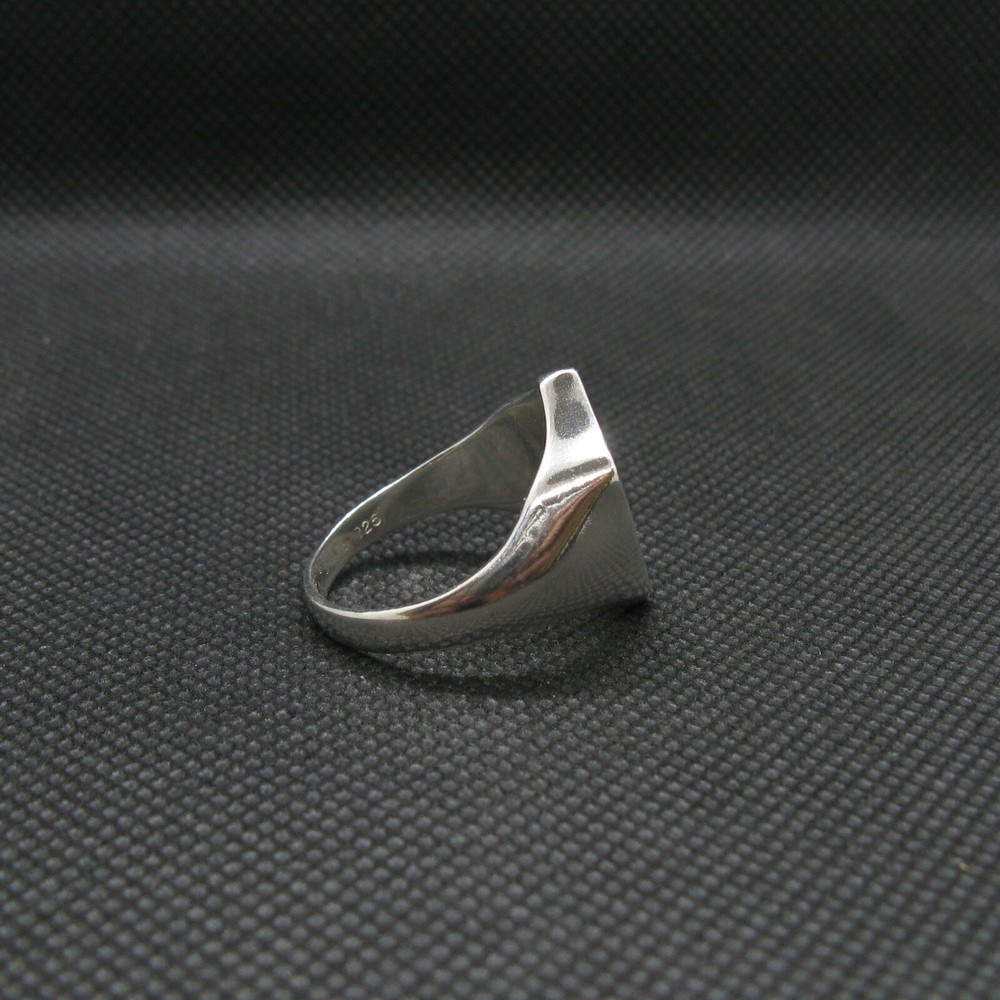 Sterling Silver Men Signet Ring Fleur De Lys Solid Genuine Hallmarked 925