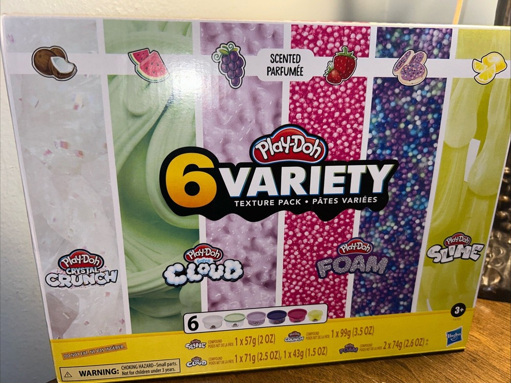 PLAY-DOH 6 VARIETY TEXTURE PACK. NEW