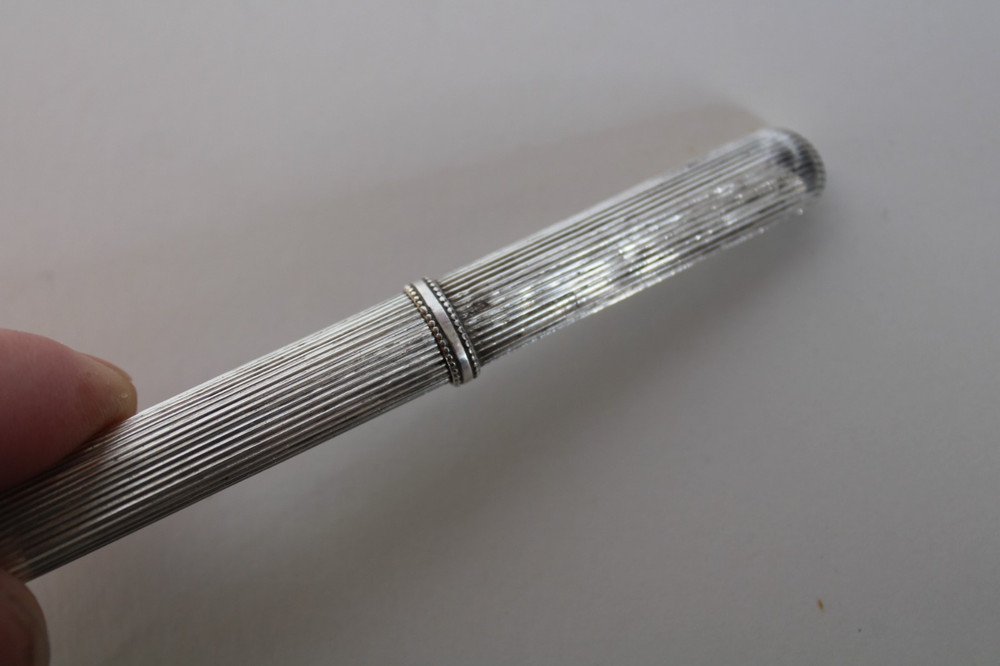 Antique Sterling Silver Knitting Needle Guards ( 9.75")