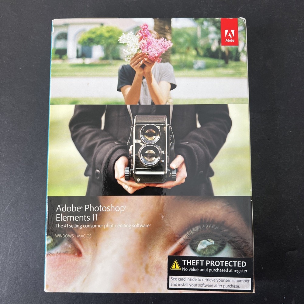Photoshop Elements 11 For Windows & Mac OS 2012 Software w/ Serial DVD-Rom