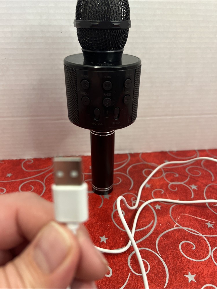 Wireless Bluetooth Karaoke Microphone with Charging Cable