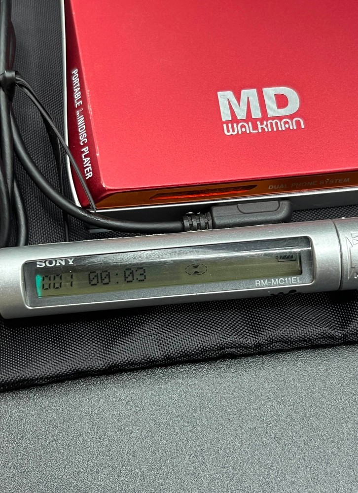 Sony MZ-E75 Walkman MiniDisc MD Player Red with Remote - Working