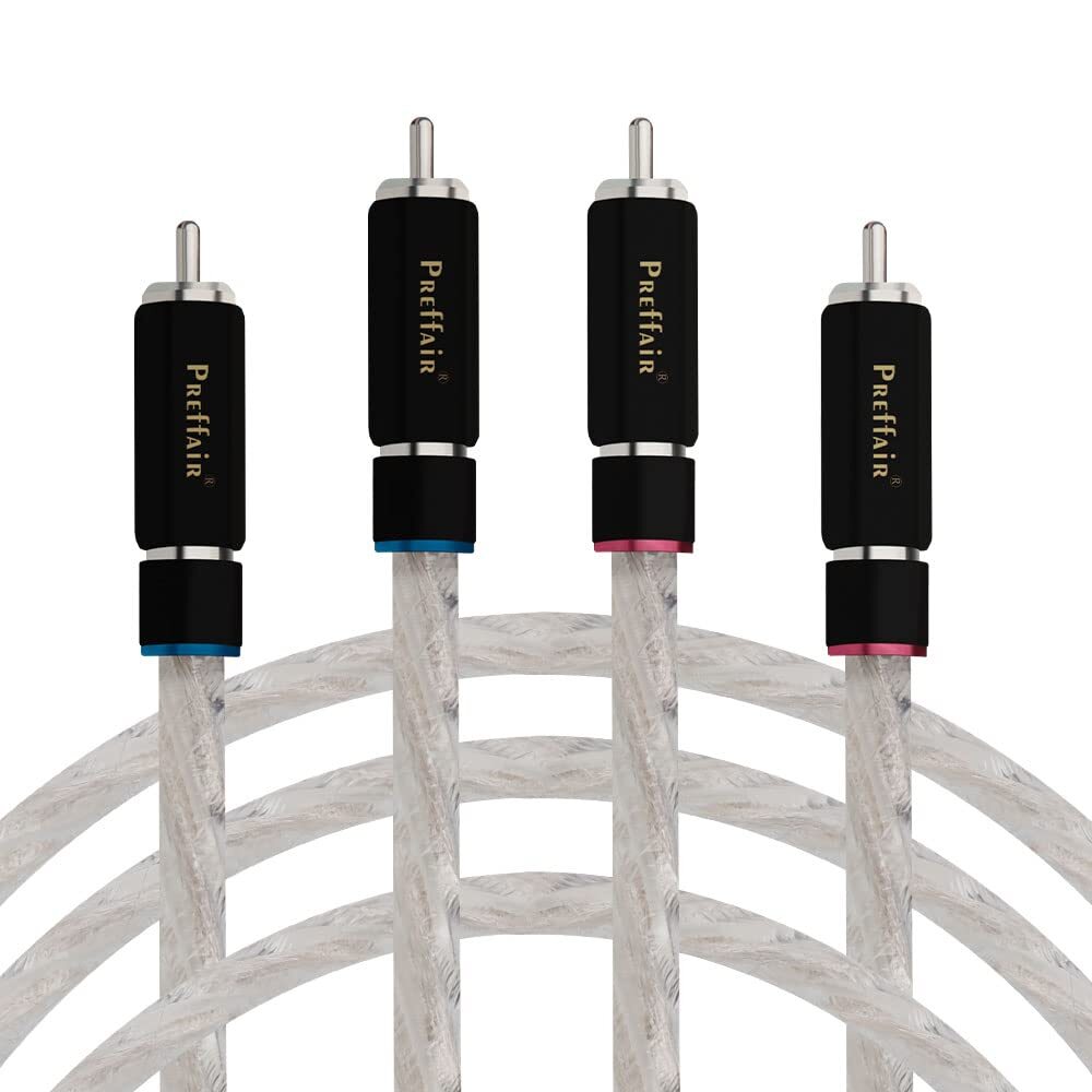 high-end OCC Silver Plated audio wire 2RCA plug cable HIFI audio amplifier cable