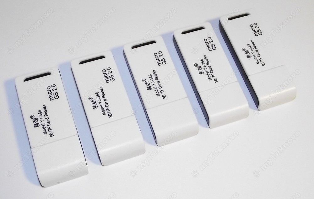 5x USB 2.0 Memory Card Reader Adapter SDXC SDHC SD Micro SD in White-Black