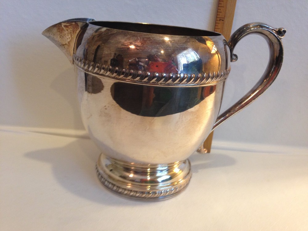 Silver Plated Pitcher ~ Makers Marking ~ 7" High