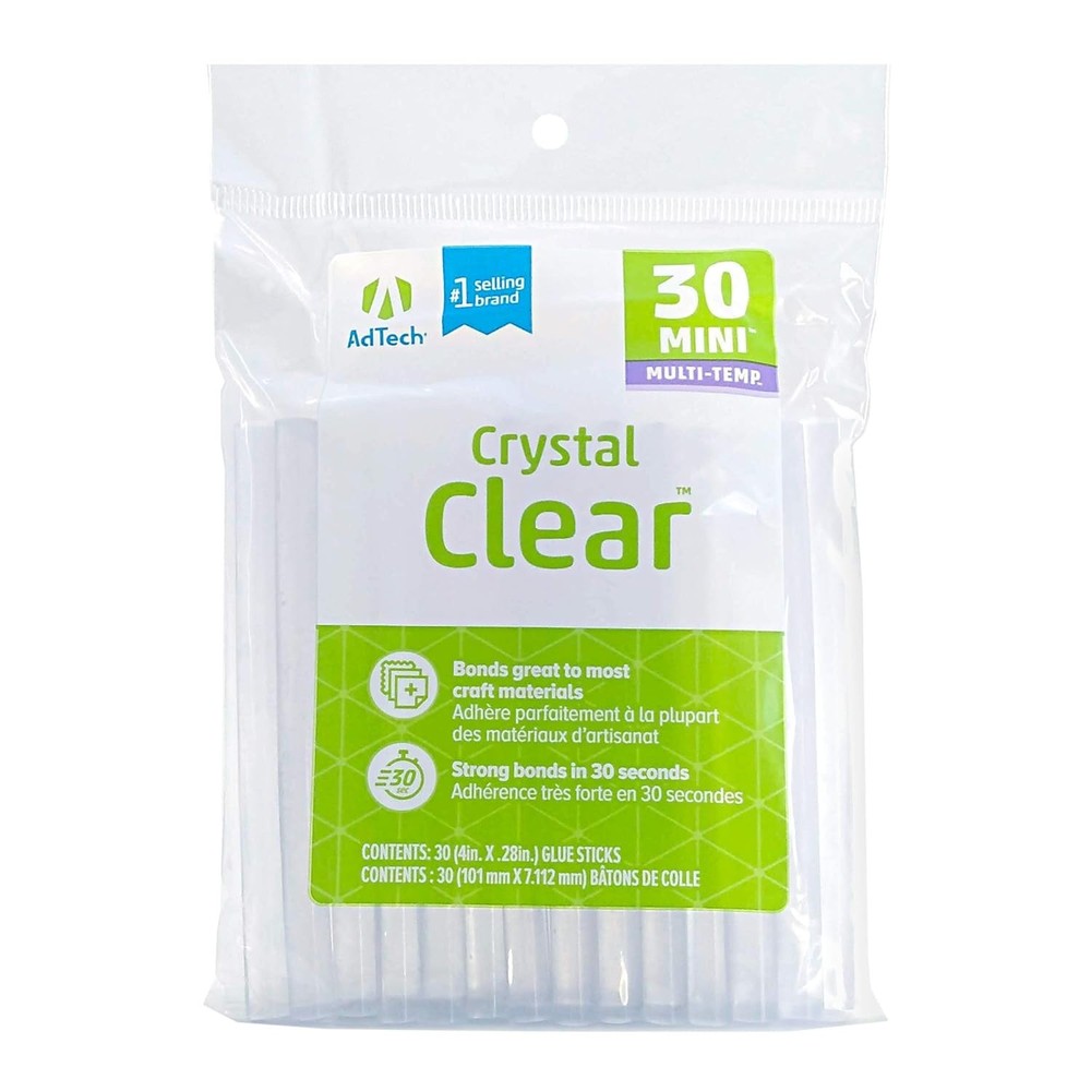 Mini HOT Glue Sticks 4" Clear 30 Pack