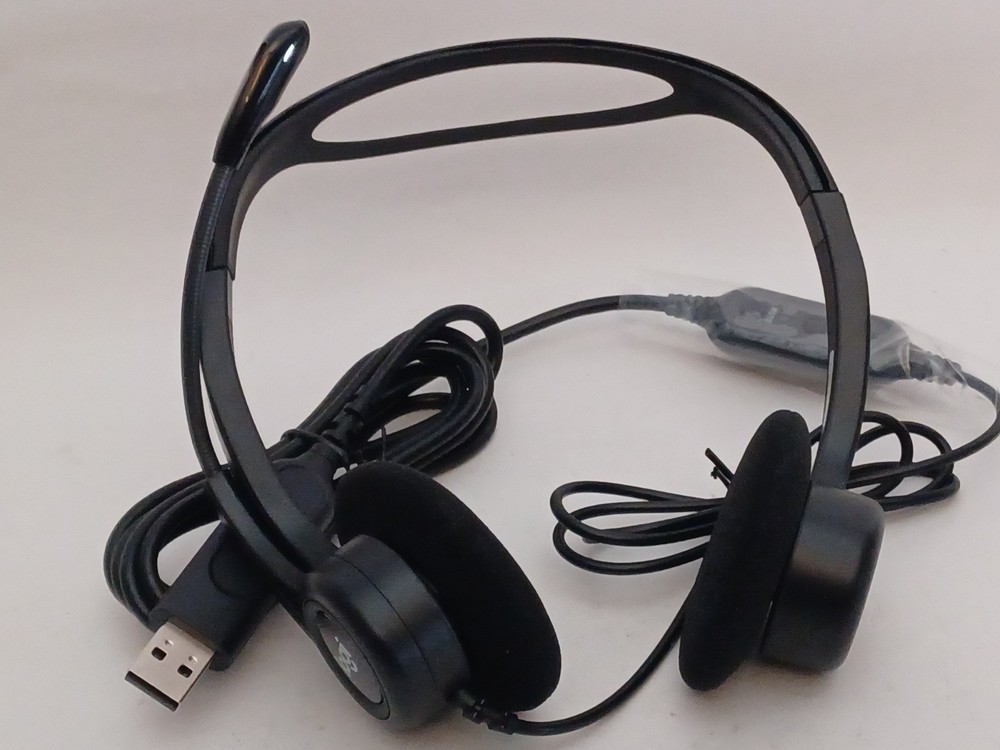3A Logitech 960 USB Computer Headset M/N A00091