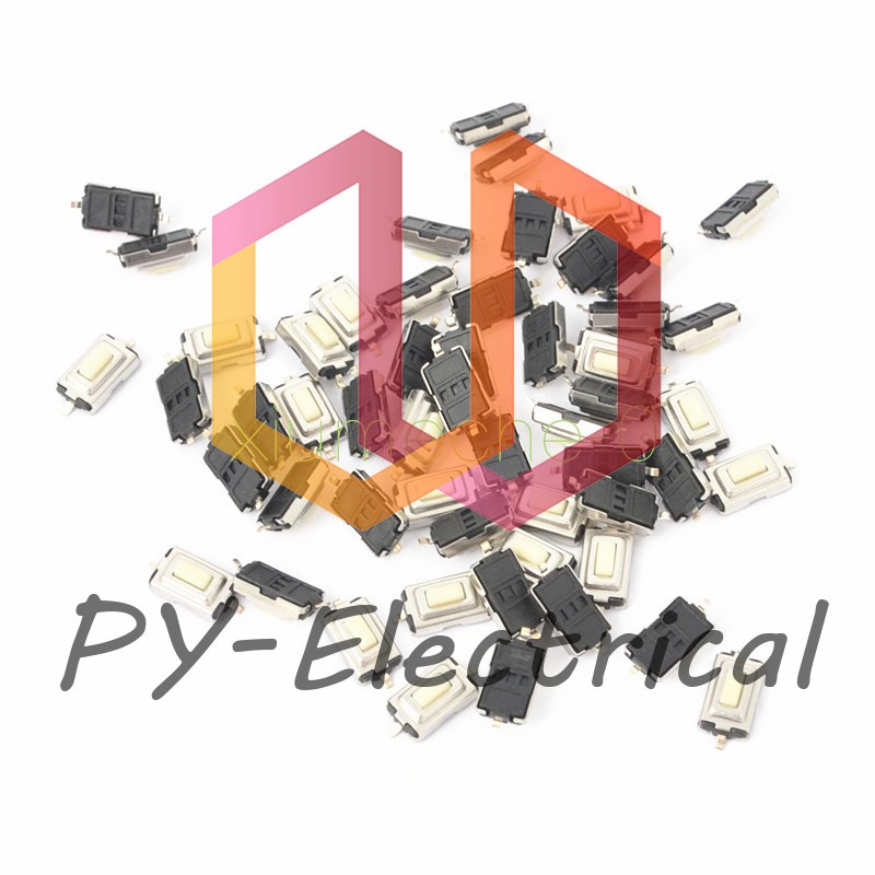 200pcs 3X6X2.5mm Tactile Push Button Switch Tact Switch Micro Switch 2-Pin SMD