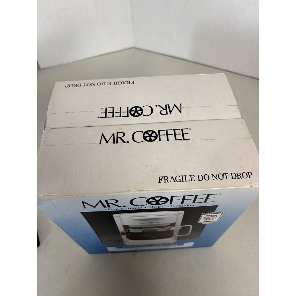Mr Coffee 4 Cup Automatic Drip Coffeemaker White Compact Vintage Model BL5 NEW